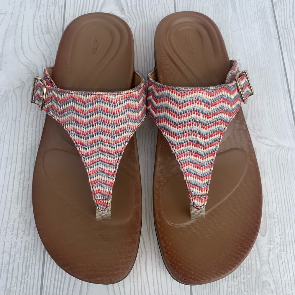 AETREX Rita Flip Flops Thong Sandals Women’s Size 10